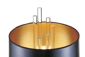 Moderne de cristal baghetă de sticlă lampă de hardware, fier forjat bronz camera designer de pânză neagră de artă lampa de birou