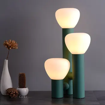 Modernă cu Led-uri Lămpi de Masă Nordic Fier de Sticlă Lampă de Birou Masa din Camera de zi lumina pentru dormitor Studiu Lampă de Noptieră Decor Corpuri de iluminat