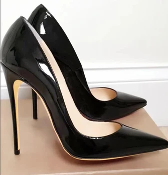 New Classic Kate Pompe de Femei Brand Pantofi cu Toc Roșu 8 cm 10 cm 12CM Jos Înaltă Doamnelor de Brevete din Piele Pantofi de Nunta Petrecere pompe