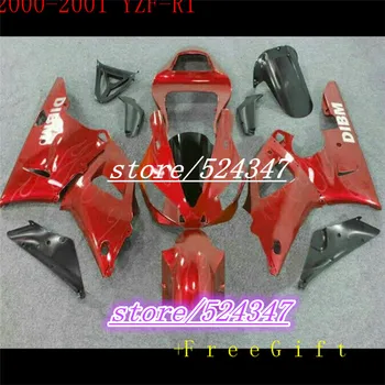 Nn-Pentru YZF-R1 R1 00-01 roșu Lucios YZFR1 YZF1000 YZF 1000 2000 2001 Luciu roșu YZF R1 00 01 pentru Yamaha
