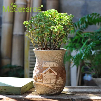 Noi Moderne De Personalitate De Vaza Ceramica Simplu Mărar Verde Suculente În Ghiveci De Grădinărit Acasă Creatoare De Moda Decorare Consumabile