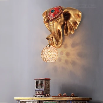Nordic Moderne, Creative, Elefant Lămpi de Perete pentru Dormitor Lampa de Personalitate Animal Camera de zi de Decorare de Perete Led Corpuri de Iluminat