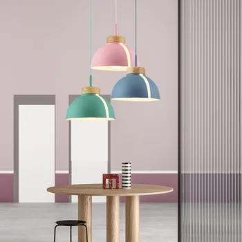 Nordic moderne, de culoare simplu de luat masa cameră lampa makaron candelabru daneză personalizate, bar, sala de mese de mese lampă de masă