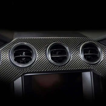 Pentru Ford Mustang-2021 Fibra De Carbon, Accesorii Auto Tabloul De Bord Ornamente Consola Centrala Capac Cadru Autocolant Decor Interior