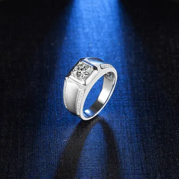 Pirmiana Bărbați Bijuterii Argint 925 Inel 3.0 ct D VVS1 Culoare Moissanite Inele cu Diamante Tata modelului Cadouri
