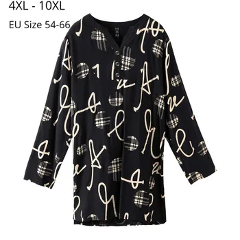 Plus Dimensiune 10XL 8XL 6XL Femei Maneca Lunga Primavara Toamna Tricou Femme Scrisoare de Imprimare de Îmbrăcăminte Casual, Stil coreean Vrac Tee Shirt