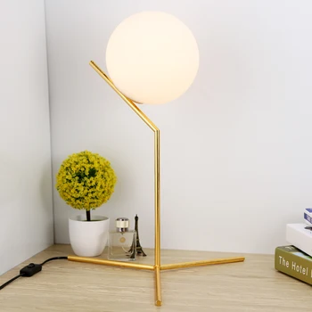 Postmodern sticlă lampă de masă, Nordic minimalist modern, dormitor, noptiera studiu, personalizat decorativ rotund lămpi