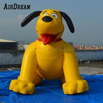 Pret de fabrica gonflabile publicitare câinele galben model pentru zoo Pet shop promovarea decor de desene animate de animale