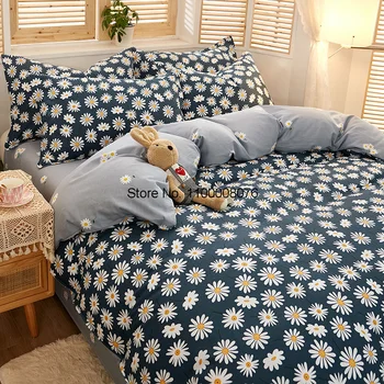 Set de lenjerie de pat 3/4 bucată de bumbac Carpetă acopere set Mare mângâietor seturi de lenjerie de pat Plin Regina King-size de lux, textile de casa