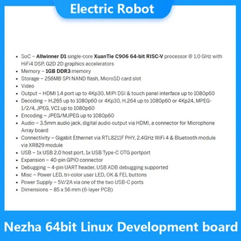 Sipeed Nezha 64bit RISC-V Linux SBC consiliul de Dezvoltare, Allwinner D1@1.0GHz cu 1GByte DDR3, Suport Tina/sistem Debian