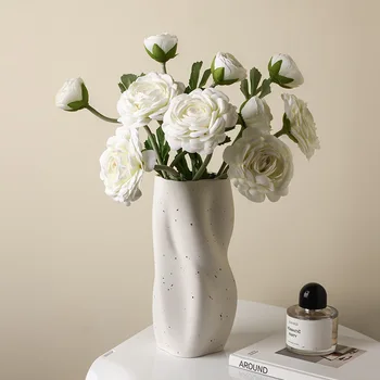 Stil Nordic Morandi Ceramice Desktop Vaza Ornamente Living Aranjament De Flori Uscate De Flori Vaza Decor Acasă Accesorii