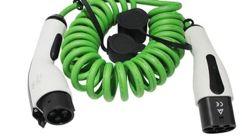 Tip 1 tip 2 32A 5 Metri cablu de încărcare cu verde/negru/portocaliu cablu spiralat