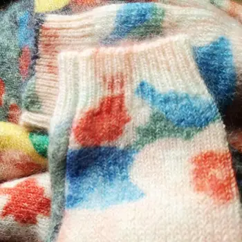 Tricotaje Femei Lână De Amestec Pulovere Colorate De Mozaic O-Neck Mâneci Lungi High Street Vrac Top Nou Design De Moda
