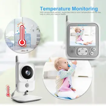 VB607 Copil Camera de 3.2 Inch Wireless Video Color Baby Monitor WiFi Viziune de Noapte Două Mod de a Vorbi Spate aparat de Fotografiat Temperatura Camerei Copilului