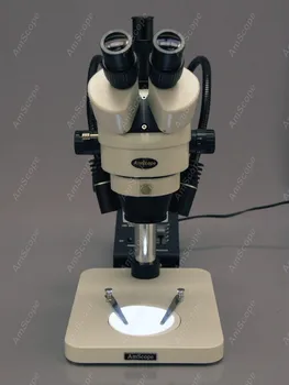 Zoom Stereo Microscop--AmScope Consumabile 3.5 X-225X Trinocular Control Zoom Stereo Microscop cu gât de lebădă, Lumini cu LED-uri
