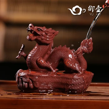 ★de yixing nisip violet zodiac ceai de companie manual dragon sculptura ceai juca articole de mobilier accesorii de ceai afaceri