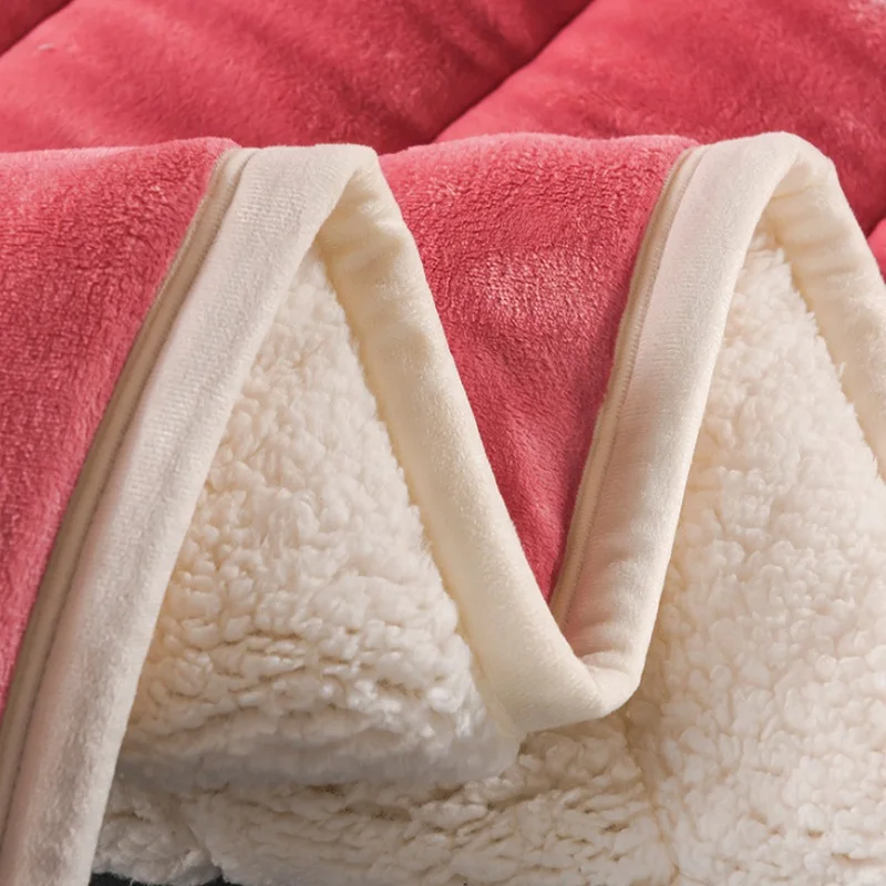 Cina Flanel Moale Cuvertură De pat pe Pat King Size Pătură pentru Iarna Cald de Lux Carouri Pături pentru Pat Dublu 200x230cm 1