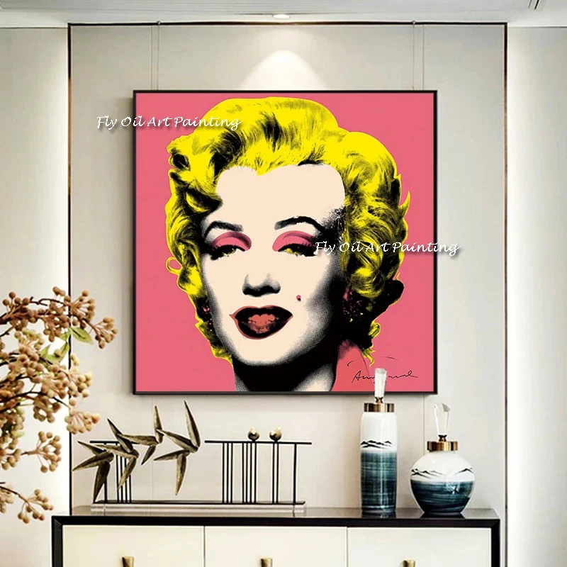 Marilyn Monroe Pictura in Ulei pe Panza Pictura Cuadros Handpainted Arta de Perete pentru Camera de zi Decor Acasă (Fara Rama) 2