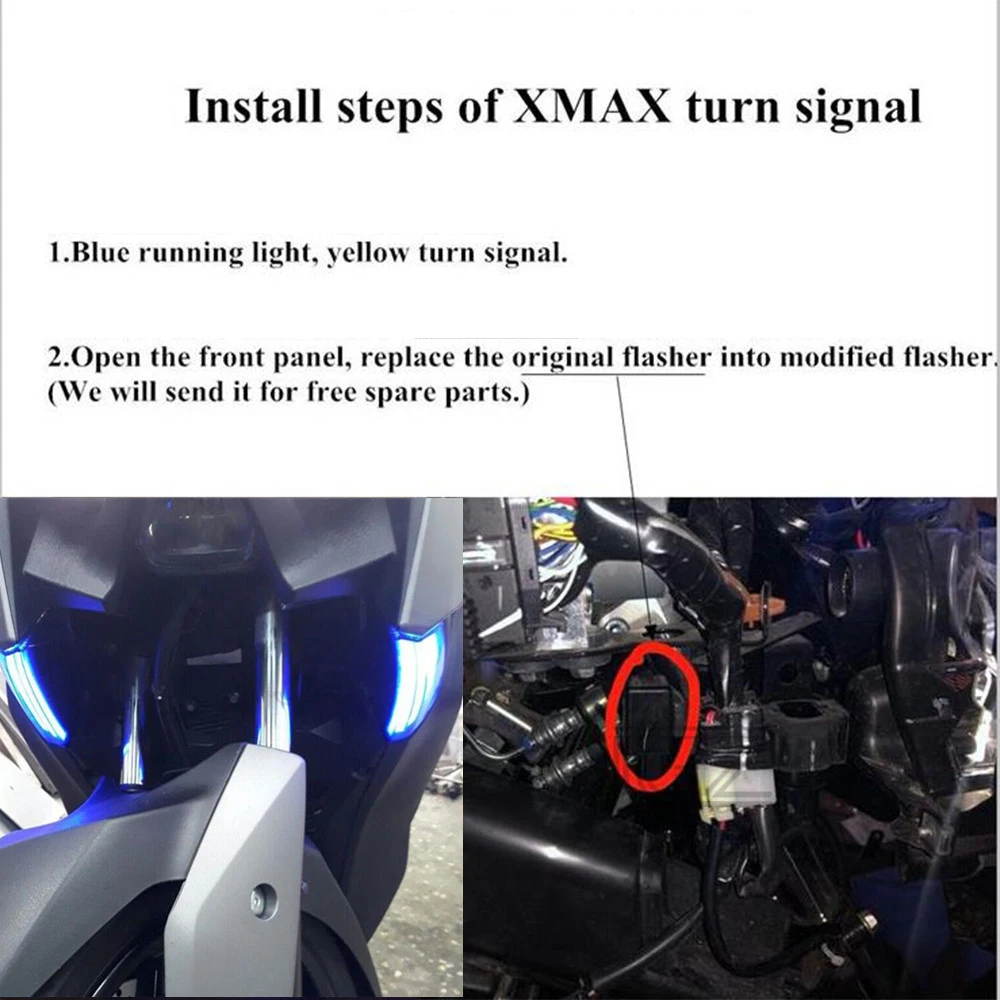 Pentru Yamaha XMAX300 XMAX250 Xmax 300 250 CONDUS de Frână Față de Semnalizare Lampă de Stop lumini de Zi lumini Accesorii Motocicleta 2