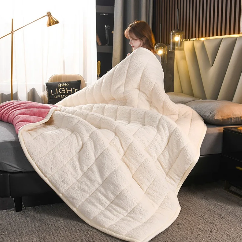 Cina Flanel Moale Cuvertură De pat pe Pat King Size Pătură pentru Iarna Cald de Lux Carouri Pături pentru Pat Dublu 200x230cm 2
