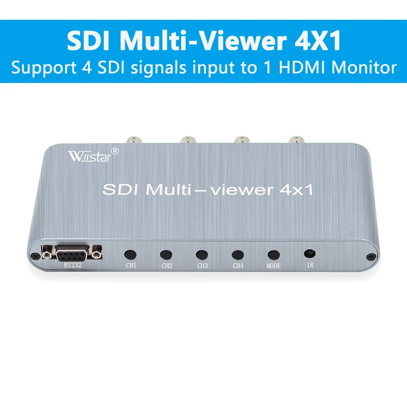 SDI Multi-viewer 4X1 SDI la HDMI SDI 4 HDMI 1 iesire 1080p SD/HD/3G-SDI RS232 pentru PC Conferințe Video Monitor TV 2