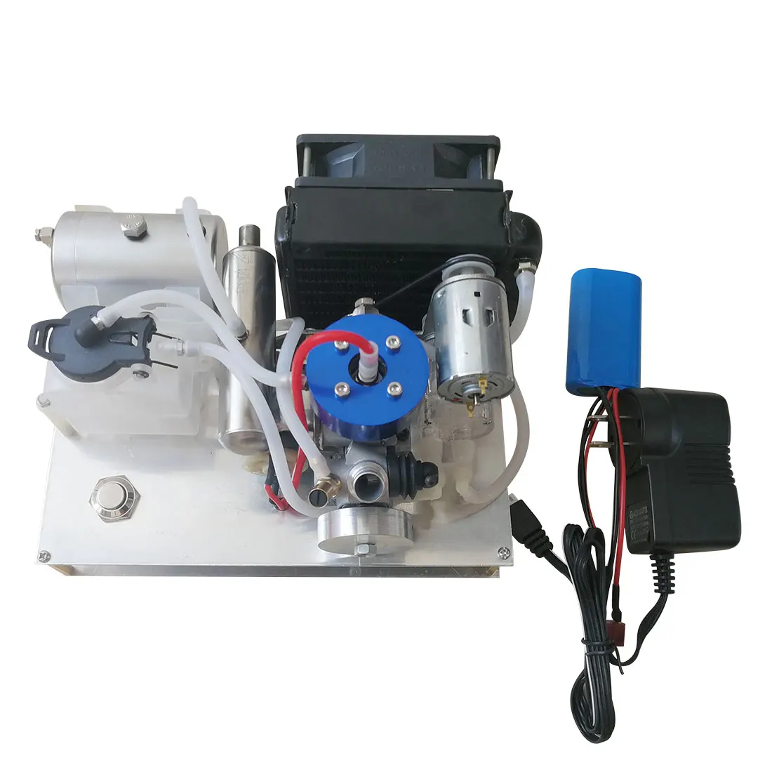 TOYAN Nivel 15 Metanol Motor Motor pe Benzina Model DIY Micro 12V Set Generator Răcit Cu Apă Radiator Dispozitiv Pentru Copil 2