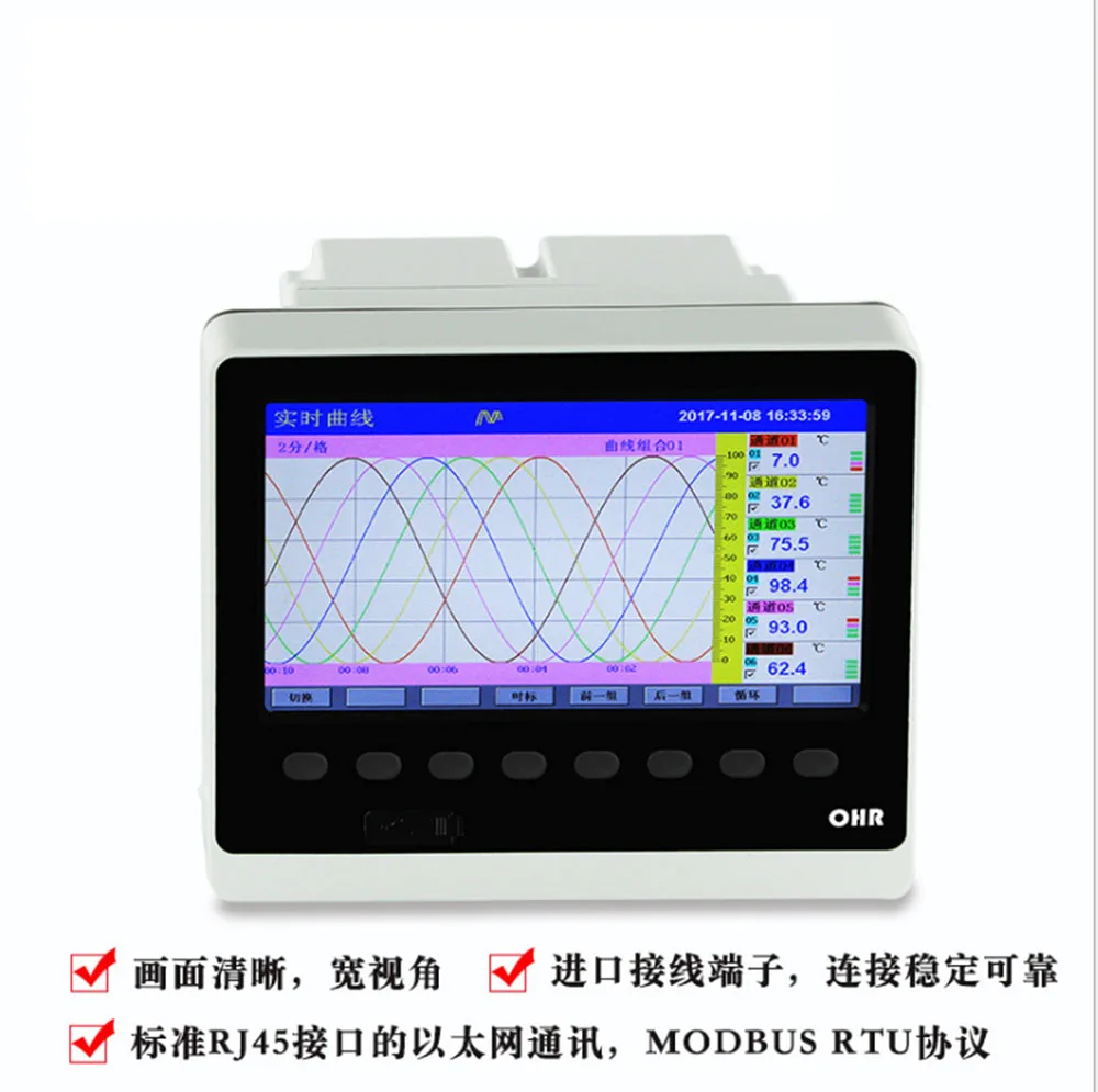 Informatizat Recorder Înregistrator de Date pentru Senzori de Temperatură Termocuplu K PT100 Rezistență Termică temperatura de date logger 3
