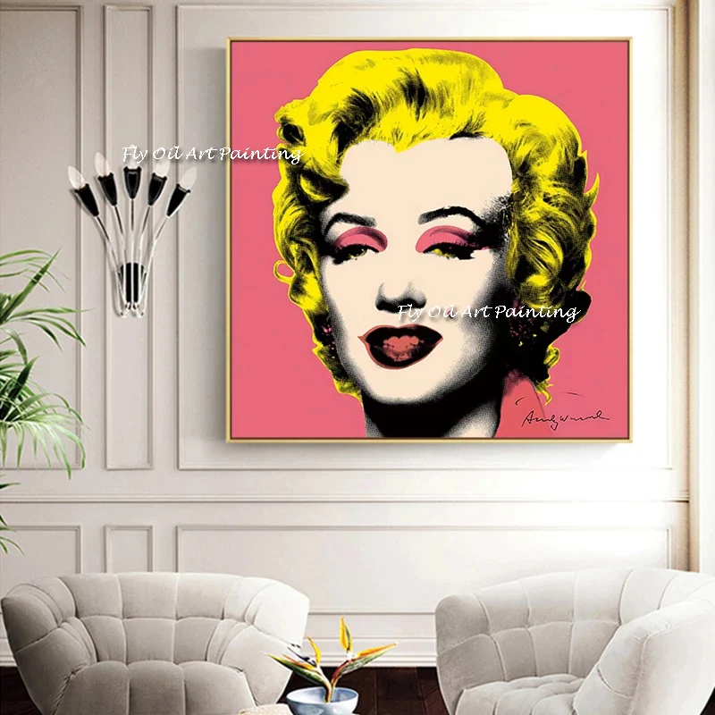 Marilyn Monroe Pictura in Ulei pe Panza Pictura Cuadros Handpainted Arta de Perete pentru Camera de zi Decor Acasă (Fara Rama) 3