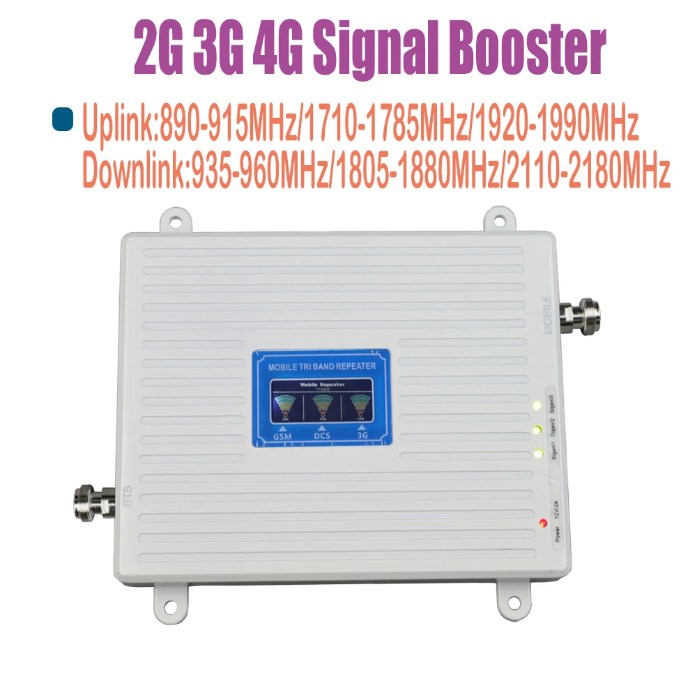 ZQTMAX 2G 3G 4G repetor gsm dcs wcdma amplificator de semnal lte, umts Celulare Amplificator de Semnal tri band cu antena omni set cablu 4