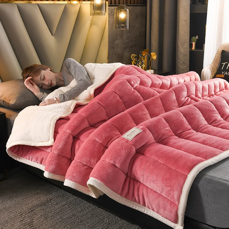 Cina Flanel Moale Cuvertură De pat pe Pat King Size Pătură pentru Iarna Cald de Lux Carouri Pături pentru Pat Dublu 200x230cm 5