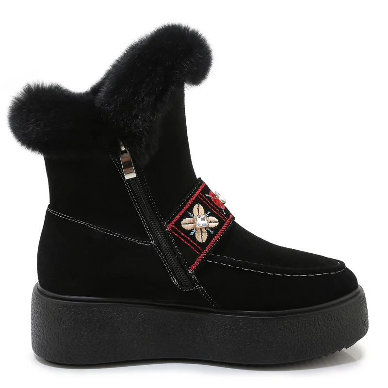 Cizme pentru femei Non-alunecare, Impermeabil de Iarna Glezna Cizme de Zapada Platforma de Iarnă Pantofi pentru Femei, cu Blana Groasă Botas Mujer de Pluș Cizme Înalte 5